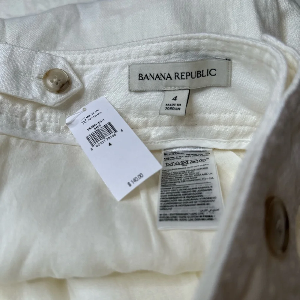 Banana Republic White Wide Leg Pants - Picture 9 of 12